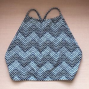 Old Navy high neck chevron swim top